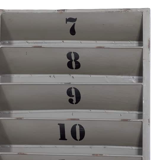 36" Gray Metal Industrial Memo Board Metal Wall Decor